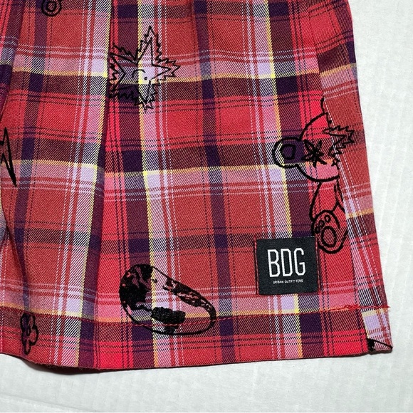 Urban Outfitters Red Plaid Skater Skirt - Picture 4 of 11